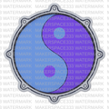 Yin Yang Blue Drummer DTF Design Preview